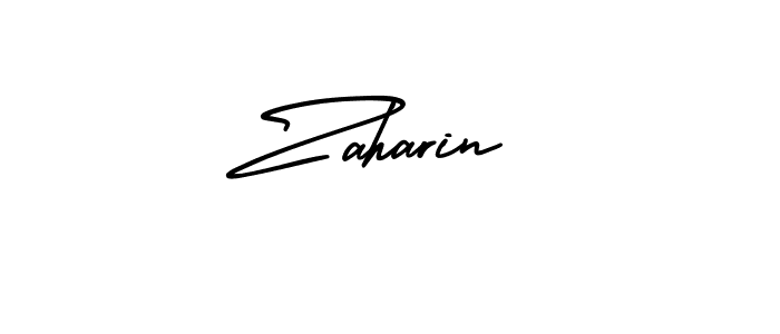 Zaharin stylish signature style. Best Handwritten Sign (AmerikaSignatureDemo-Regular) for my name. Handwritten Signature Collection Ideas for my name Zaharin. Zaharin signature style 3 images and pictures png