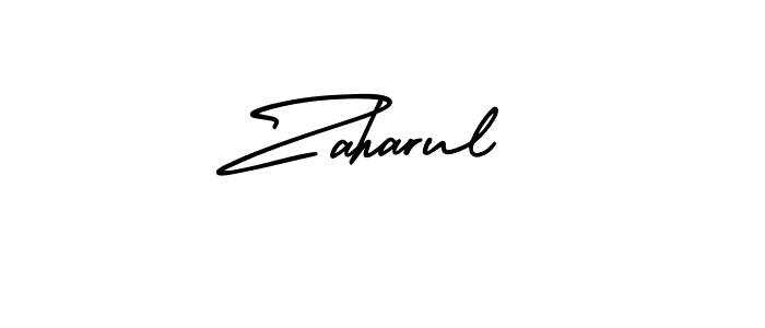 Design your own signature with our free online signature maker. With this signature software, you can create a handwritten (AmerikaSignatureDemo-Regular) signature for name Zaharul. Zaharul signature style 3 images and pictures png