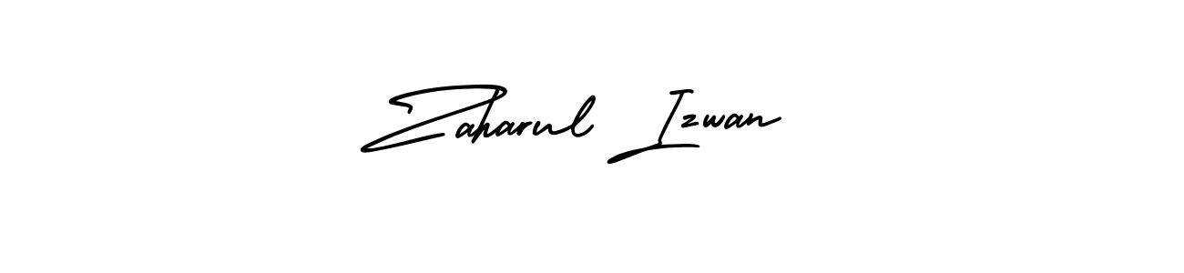 Zaharul Izwan stylish signature style. Best Handwritten Sign (AmerikaSignatureDemo-Regular) for my name. Handwritten Signature Collection Ideas for my name Zaharul Izwan. Zaharul Izwan signature style 3 images and pictures png