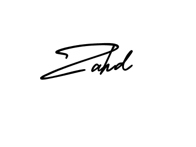 It looks lik you need a new signature style for name Zahd. Design unique handwritten (AmerikaSignatureDemo-Regular) signature with our free signature maker in just a few clicks. Zahd signature style 3 images and pictures png