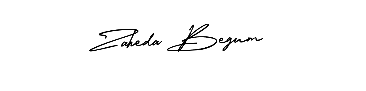 Make a short Zaheda Begum signature style. Manage your documents anywhere anytime using AmerikaSignatureDemo-Regular. Create and add eSignatures, submit forms, share and send files easily. Zaheda Begum signature style 3 images and pictures png