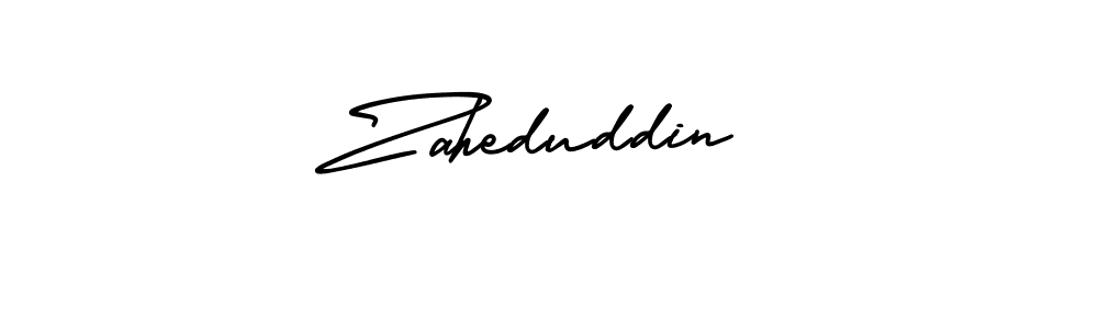 Make a beautiful signature design for name Zaheduddin. With this signature (AmerikaSignatureDemo-Regular) style, you can create a handwritten signature for free. Zaheduddin signature style 3 images and pictures png