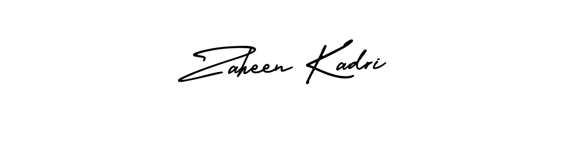 Create a beautiful signature design for name Zaheen Kadri. With this signature (AmerikaSignatureDemo-Regular) fonts, you can make a handwritten signature for free. Zaheen Kadri signature style 3 images and pictures png