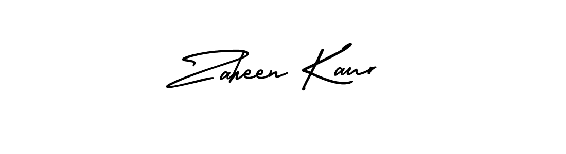 Design your own signature with our free online signature maker. With this signature software, you can create a handwritten (AmerikaSignatureDemo-Regular) signature for name Zaheen Kaur. Zaheen Kaur signature style 3 images and pictures png
