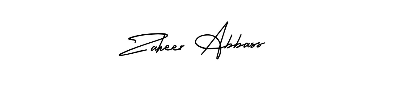 How to make Zaheer Abbass name signature. Use AmerikaSignatureDemo-Regular style for creating short signs online. This is the latest handwritten sign. Zaheer Abbass signature style 3 images and pictures png