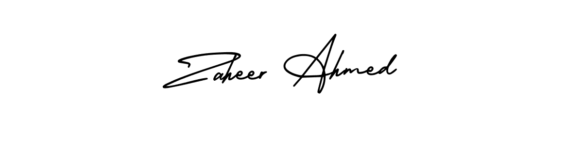 How to Draw Zaheer Ahmed signature style? AmerikaSignatureDemo-Regular is a latest design signature styles for name Zaheer Ahmed. Zaheer Ahmed signature style 3 images and pictures png