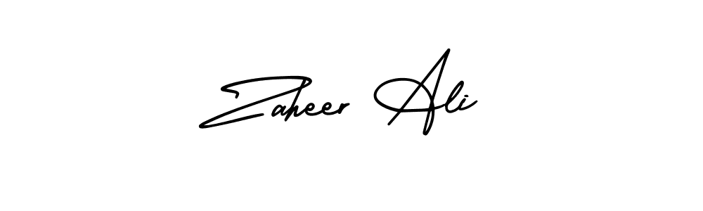 Make a beautiful signature design for name Zaheer Ali. With this signature (AmerikaSignatureDemo-Regular) style, you can create a handwritten signature for free. Zaheer Ali signature style 3 images and pictures png