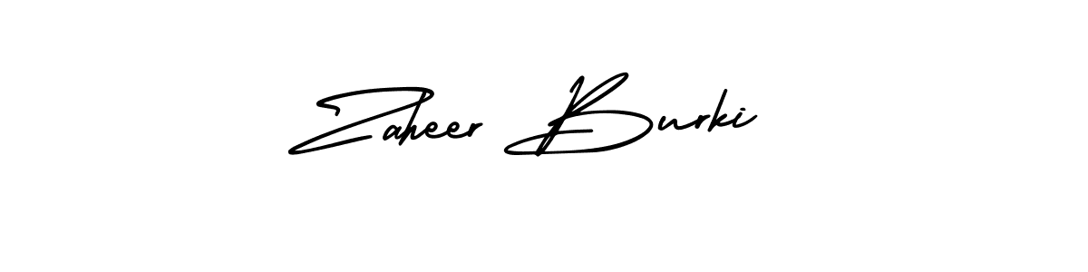 Design your own signature with our free online signature maker. With this signature software, you can create a handwritten (AmerikaSignatureDemo-Regular) signature for name Zaheer Burki. Zaheer Burki signature style 3 images and pictures png