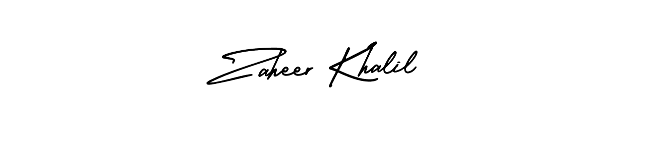 Use a signature maker to create a handwritten signature online. With this signature software, you can design (AmerikaSignatureDemo-Regular) your own signature for name Zaheer Khalil. Zaheer Khalil signature style 3 images and pictures png