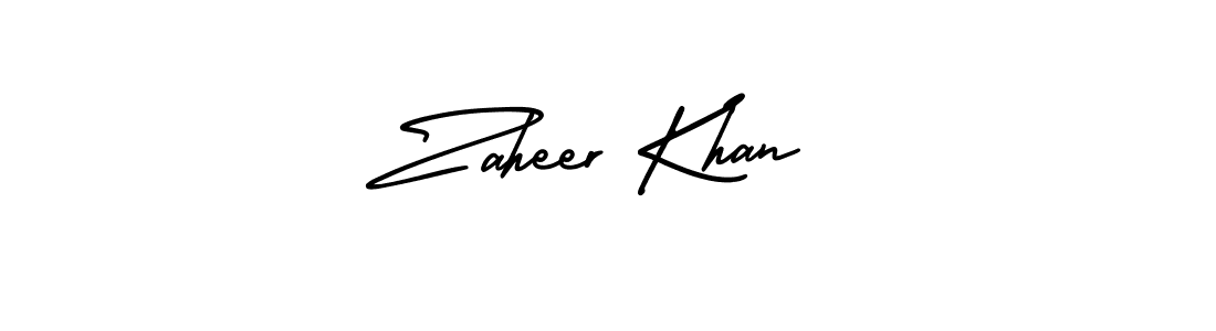 Make a beautiful signature design for name Zaheer Khan. With this signature (AmerikaSignatureDemo-Regular) style, you can create a handwritten signature for free. Zaheer Khan signature style 3 images and pictures png