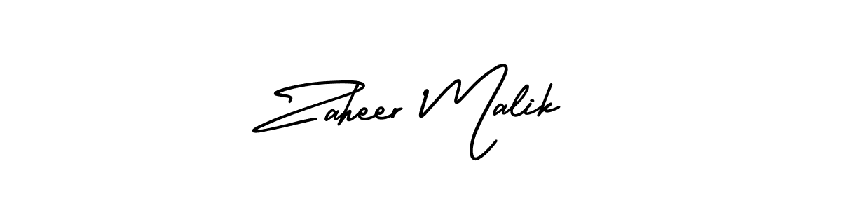 Use a signature maker to create a handwritten signature online. With this signature software, you can design (AmerikaSignatureDemo-Regular) your own signature for name Zaheer Malik. Zaheer Malik signature style 3 images and pictures png