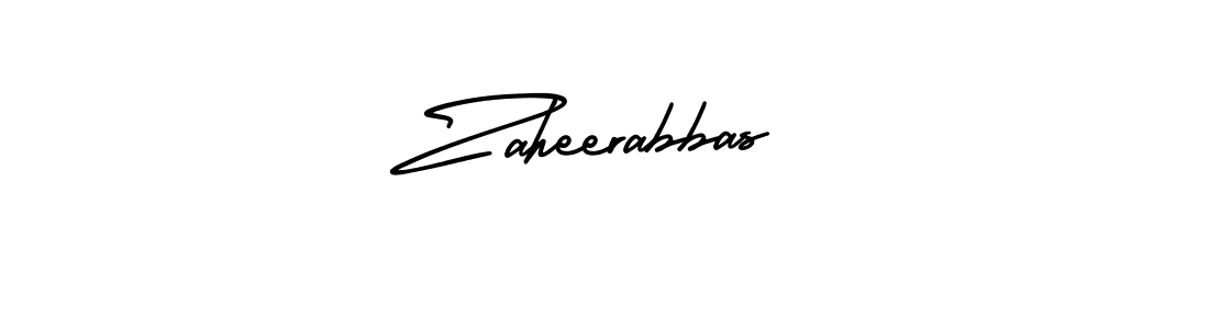 Design your own signature with our free online signature maker. With this signature software, you can create a handwritten (AmerikaSignatureDemo-Regular) signature for name Zaheerabbas. Zaheerabbas signature style 3 images and pictures png