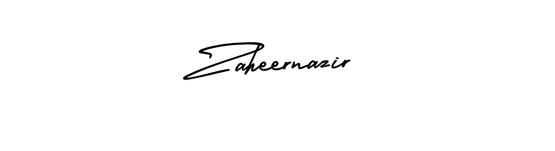 The best way (AmerikaSignatureDemo-Regular) to make a short signature is to pick only two or three words in your name. The name Zaheernazir include a total of six letters. For converting this name. Zaheernazir signature style 3 images and pictures png