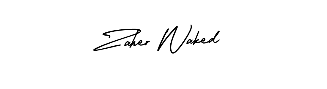 Make a beautiful signature design for name Zaher Waked. Use this online signature maker to create a handwritten signature for free. Zaher Waked signature style 3 images and pictures png