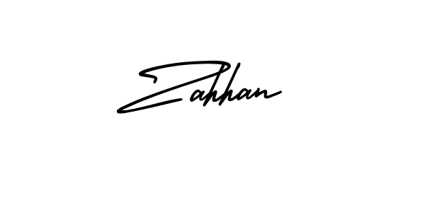 Make a beautiful signature design for name Zahhan. With this signature (AmerikaSignatureDemo-Regular) style, you can create a handwritten signature for free. Zahhan signature style 3 images and pictures png