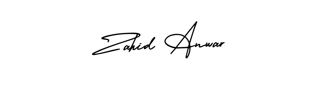 How to Draw Zahid Anwar signature style? AmerikaSignatureDemo-Regular is a latest design signature styles for name Zahid Anwar. Zahid Anwar signature style 3 images and pictures png