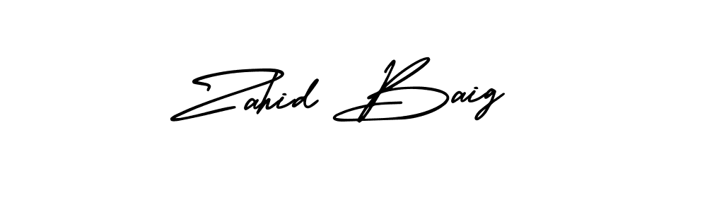 Use a signature maker to create a handwritten signature online. With this signature software, you can design (AmerikaSignatureDemo-Regular) your own signature for name Zahid Baig. Zahid Baig signature style 3 images and pictures png