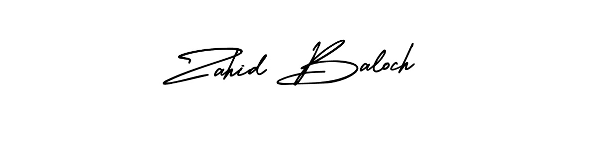 Make a beautiful signature design for name Zahid Baloch. With this signature (AmerikaSignatureDemo-Regular) style, you can create a handwritten signature for free. Zahid Baloch signature style 3 images and pictures png