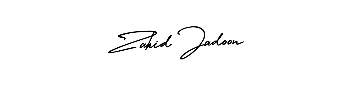 Also You can easily find your signature by using the search form. We will create Zahid Jadoon name handwritten signature images for you free of cost using AmerikaSignatureDemo-Regular sign style. Zahid Jadoon signature style 3 images and pictures png