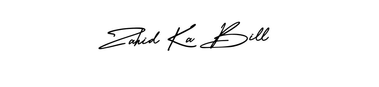 Also You can easily find your signature by using the search form. We will create Zahid Ka Bill name handwritten signature images for you free of cost using AmerikaSignatureDemo-Regular sign style. Zahid Ka Bill signature style 3 images and pictures png