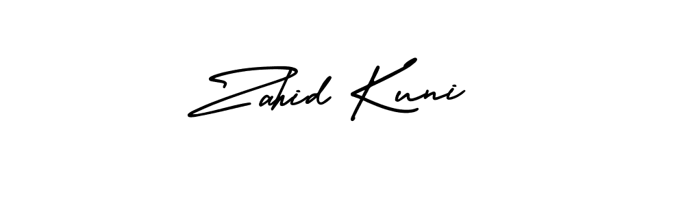 Similarly AmerikaSignatureDemo-Regular is the best handwritten signature design. Signature creator online .You can use it as an online autograph creator for name Zahid Kuni. Zahid Kuni signature style 3 images and pictures png