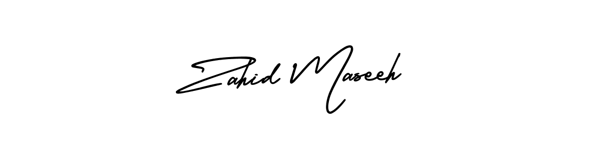 Use a signature maker to create a handwritten signature online. With this signature software, you can design (AmerikaSignatureDemo-Regular) your own signature for name Zahid Maseeh. Zahid Maseeh signature style 3 images and pictures png