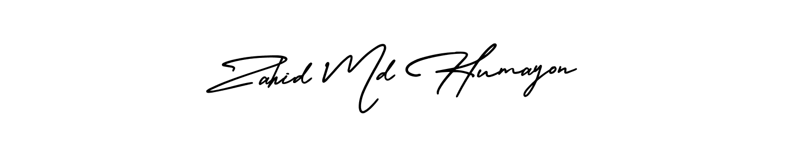 Zahid Md Humayon stylish signature style. Best Handwritten Sign (AmerikaSignatureDemo-Regular) for my name. Handwritten Signature Collection Ideas for my name Zahid Md Humayon. Zahid Md Humayon signature style 3 images and pictures png