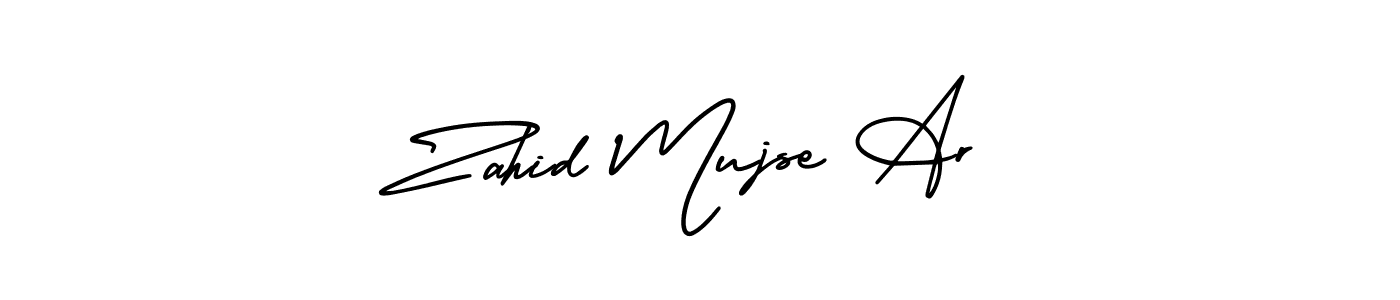 Similarly AmerikaSignatureDemo-Regular is the best handwritten signature design. Signature creator online .You can use it as an online autograph creator for name Zahid Mujse Ar. Zahid Mujse Ar signature style 3 images and pictures png