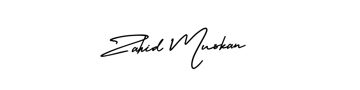 How to Draw Zahid Muskan signature style? AmerikaSignatureDemo-Regular is a latest design signature styles for name Zahid Muskan. Zahid Muskan signature style 3 images and pictures png