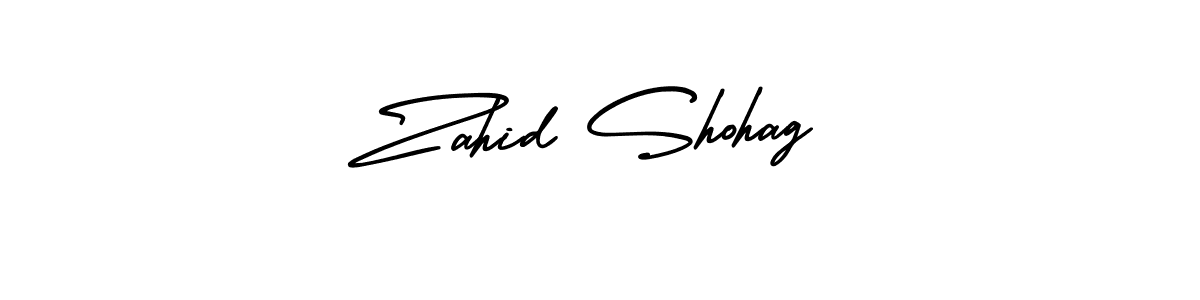 if you are searching for the best signature style for your name Zahid Shohag. so please give up your signature search. here we have designed multiple signature styles  using AmerikaSignatureDemo-Regular. Zahid Shohag signature style 3 images and pictures png