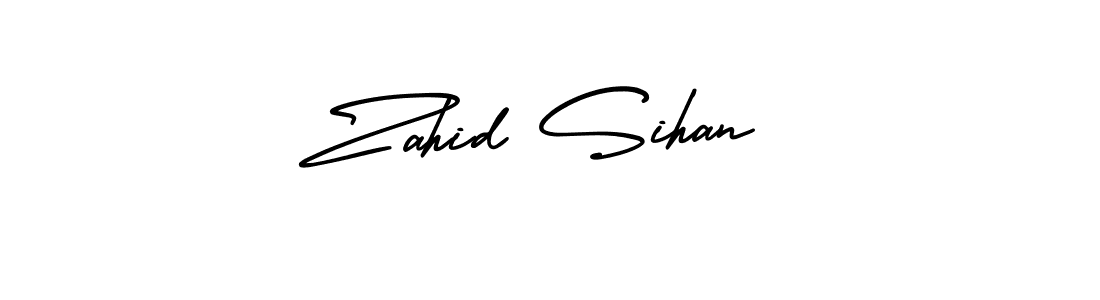 This is the best signature style for the Zahid Sihan name. Also you like these signature font (AmerikaSignatureDemo-Regular). Mix name signature. Zahid Sihan signature style 3 images and pictures png