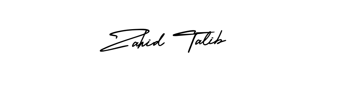 Make a beautiful signature design for name Zahid Talib. With this signature (AmerikaSignatureDemo-Regular) style, you can create a handwritten signature for free. Zahid Talib signature style 3 images and pictures png