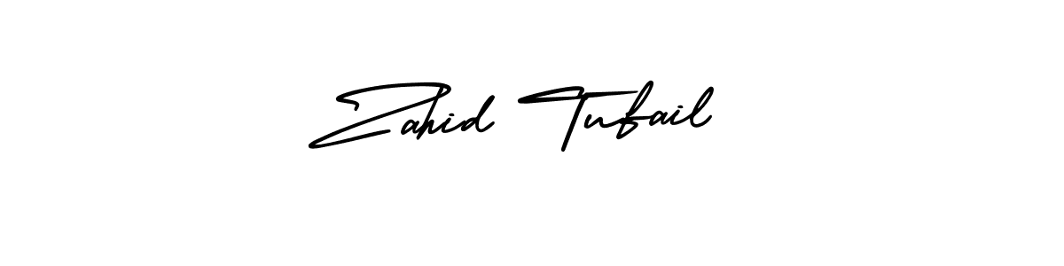 How to make Zahid Tufail name signature. Use AmerikaSignatureDemo-Regular style for creating short signs online. This is the latest handwritten sign. Zahid Tufail signature style 3 images and pictures png