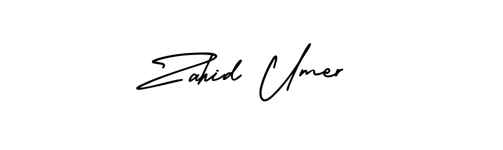 Make a beautiful signature design for name Zahid Umer. With this signature (AmerikaSignatureDemo-Regular) style, you can create a handwritten signature for free. Zahid Umer signature style 3 images and pictures png