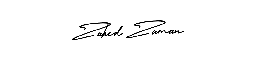 Create a beautiful signature design for name Zahid Zaman. With this signature (AmerikaSignatureDemo-Regular) fonts, you can make a handwritten signature for free. Zahid Zaman signature style 3 images and pictures png