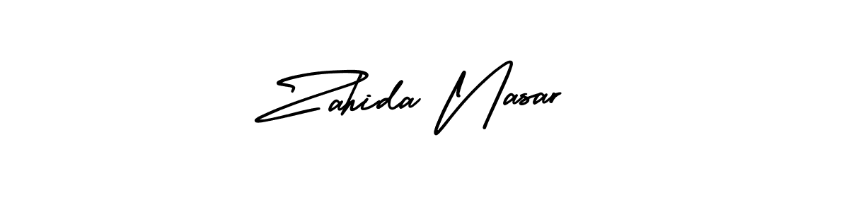 Zahida Nasar stylish signature style. Best Handwritten Sign (AmerikaSignatureDemo-Regular) for my name. Handwritten Signature Collection Ideas for my name Zahida Nasar. Zahida Nasar signature style 3 images and pictures png