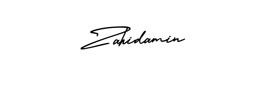 Also we have Zahidamin name is the best signature style. Create professional handwritten signature collection using AmerikaSignatureDemo-Regular autograph style. Zahidamin signature style 3 images and pictures png