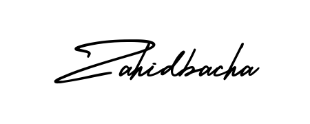Give your name Zahidbacha an exquisite flair with the AmerikaSignatureDemo-Regular script font. Ideal for contracts, resumes, and formal letterheads. Zahidbacha signature style 3 images and pictures png