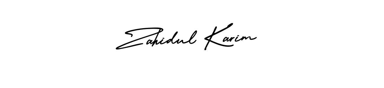 The best way (AmerikaSignatureDemo-Regular) to make a short signature is to pick only two or three words in your name. The name Zahidul Karim include a total of six letters. For converting this name. Zahidul Karim signature style 3 images and pictures png