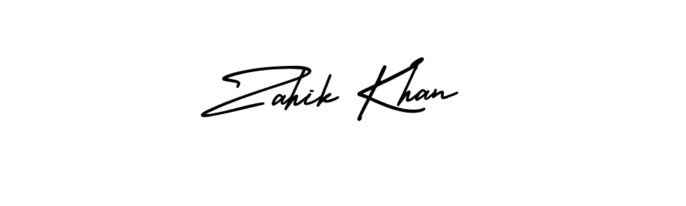 Also You can easily find your signature by using the search form. We will create Zahik Khan name handwritten signature images for you free of cost using AmerikaSignatureDemo-Regular sign style. Zahik Khan signature style 3 images and pictures png