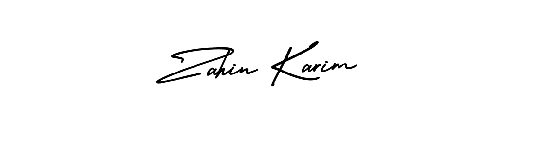 Zahin Karim stylish signature style. Best Handwritten Sign (AmerikaSignatureDemo-Regular) for my name. Handwritten Signature Collection Ideas for my name Zahin Karim. Zahin Karim signature style 3 images and pictures png