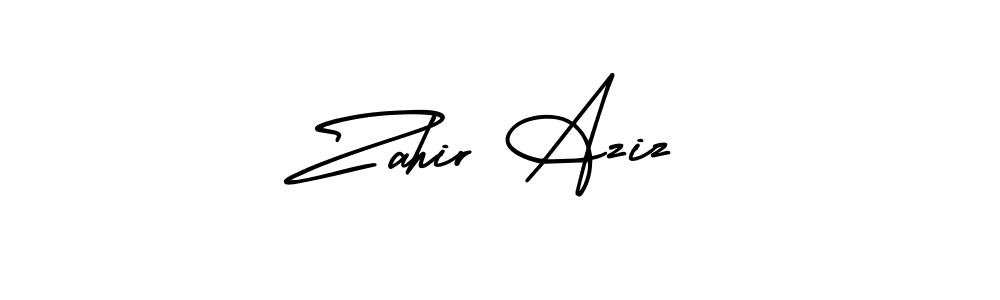 Create a beautiful signature design for name Zahir Aziz. With this signature (AmerikaSignatureDemo-Regular) fonts, you can make a handwritten signature for free. Zahir Aziz signature style 3 images and pictures png