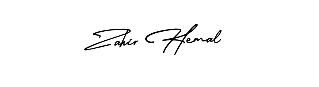 Similarly AmerikaSignatureDemo-Regular is the best handwritten signature design. Signature creator online .You can use it as an online autograph creator for name Zahir Hemal. Zahir Hemal signature style 3 images and pictures png