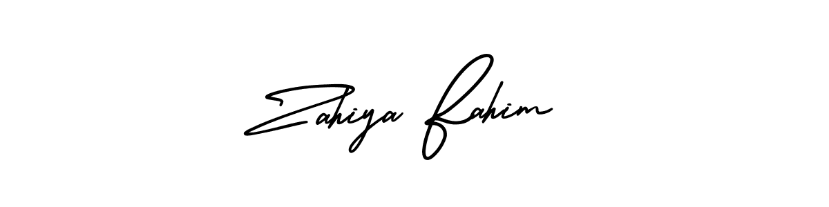 Best and Professional Signature Style for Zahiya Fahim. AmerikaSignatureDemo-Regular Best Signature Style Collection. Zahiya Fahim signature style 3 images and pictures png