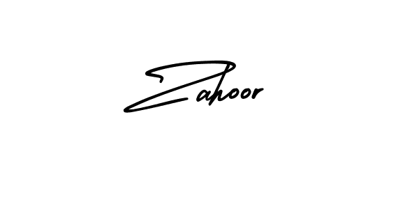 Make a beautiful signature design for name Zahoor. With this signature (AmerikaSignatureDemo-Regular) style, you can create a handwritten signature for free. Zahoor signature style 3 images and pictures png