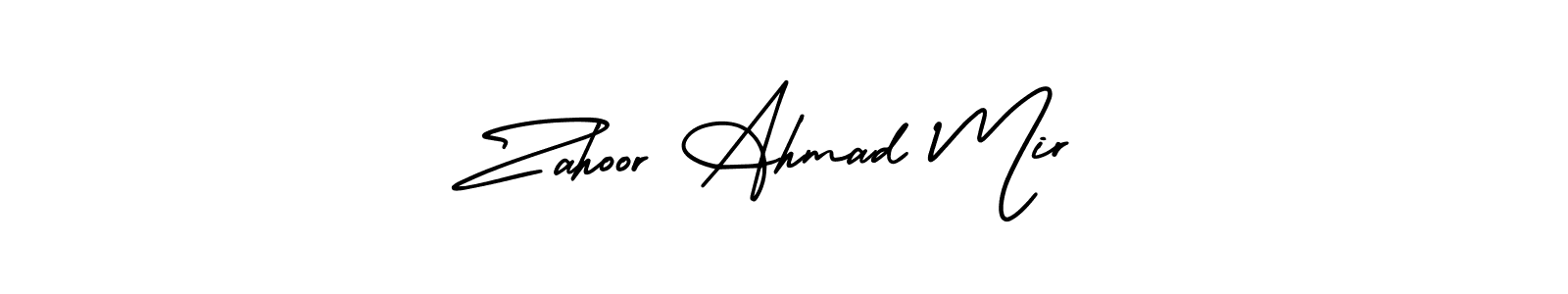 You should practise on your own different ways (AmerikaSignatureDemo-Regular) to write your name (Zahoor Ahmad Mir) in signature. don't let someone else do it for you. Zahoor Ahmad Mir signature style 3 images and pictures png