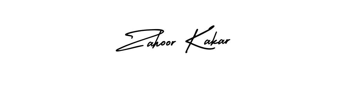 The best way (AmerikaSignatureDemo-Regular) to make a short signature is to pick only two or three words in your name. The name Zahoor Kakar include a total of six letters. For converting this name. Zahoor Kakar signature style 3 images and pictures png