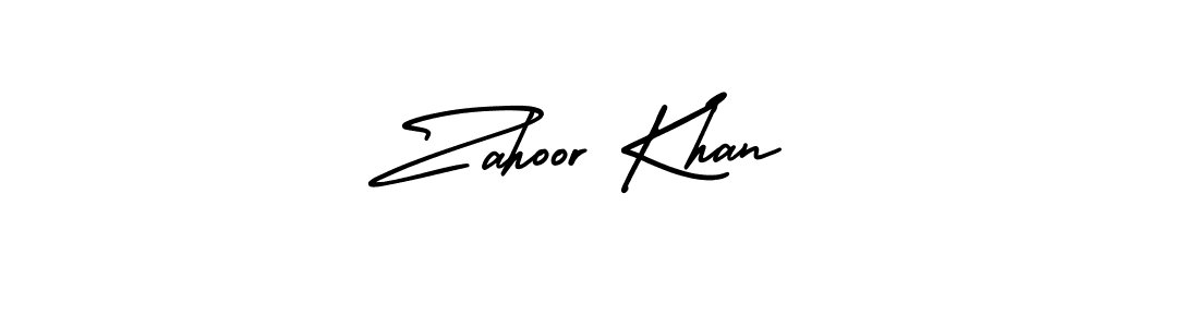 Create a beautiful signature design for name Zahoor Khan. With this signature (AmerikaSignatureDemo-Regular) fonts, you can make a handwritten signature for free. Zahoor Khan signature style 3 images and pictures png