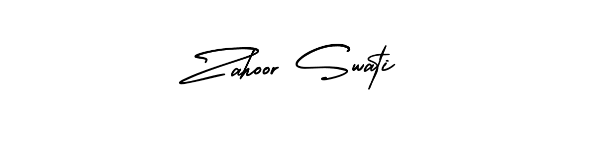 Use a signature maker to create a handwritten signature online. With this signature software, you can design (AmerikaSignatureDemo-Regular) your own signature for name Zahoor Swati. Zahoor Swati signature style 3 images and pictures png