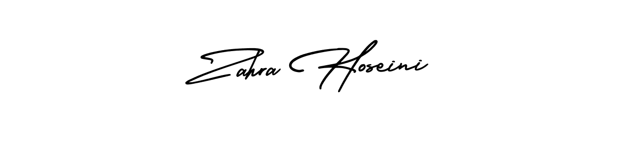 How to make Zahra Hoseini name signature. Use AmerikaSignatureDemo-Regular style for creating short signs online. This is the latest handwritten sign. Zahra Hoseini signature style 3 images and pictures png